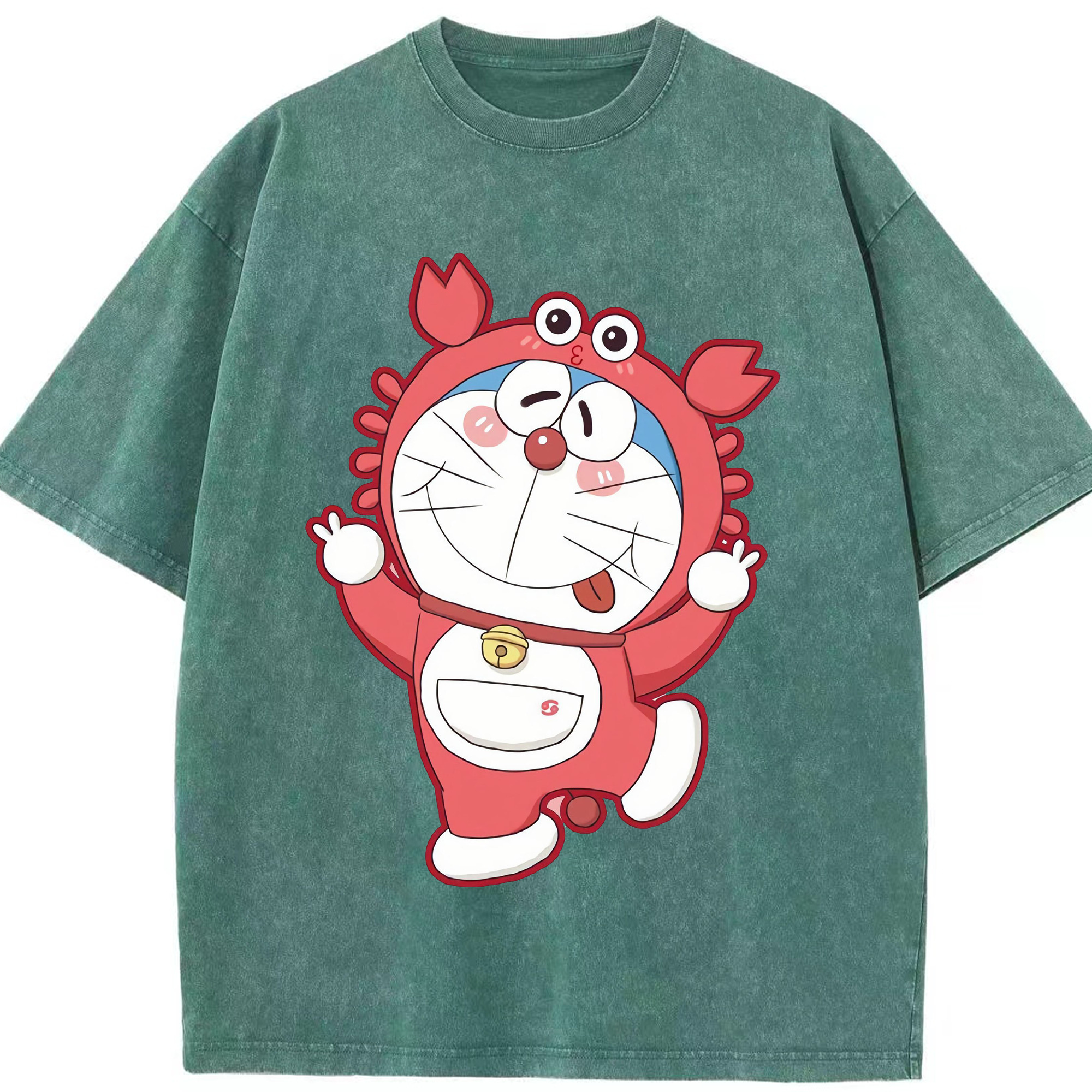 （画像用） ドラえもん Doraemon 綿100% ヴィンテージ風 半袖Tシャツ（フロントプリント）